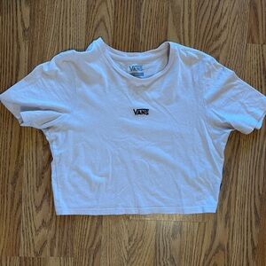 Vans Light Pink Crew Tee with Slate Blue Logo